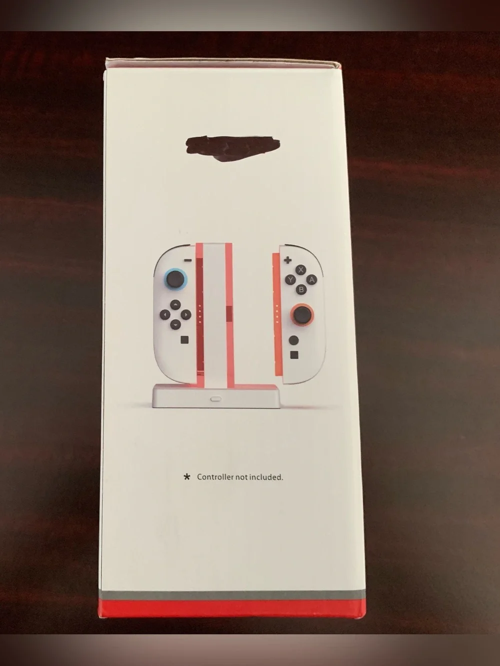 Charging Dock for Switch Joy-Con Controllers — Black with Red and Blue Accents